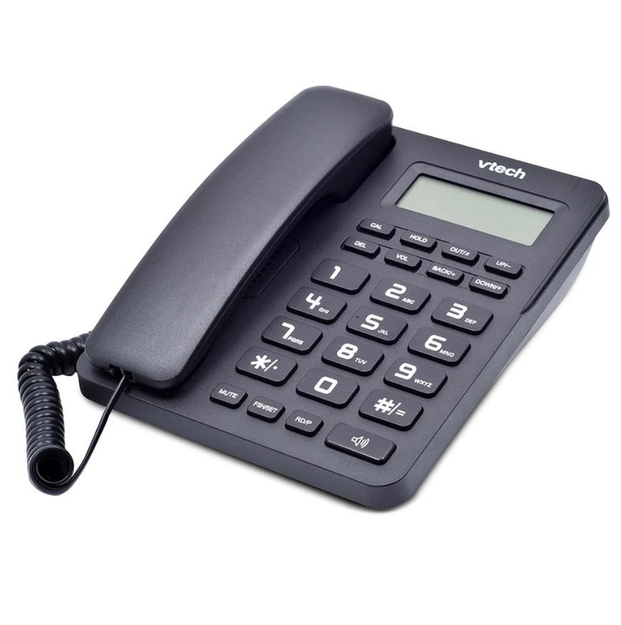 VTech VTC500 telephone Analog telephone Caller ID Black