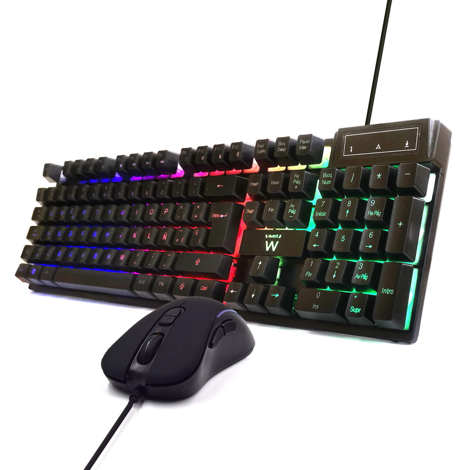Ewent PL3201 keyboard Mouse included Gaming USB QWERTY Spanish Black – image 2