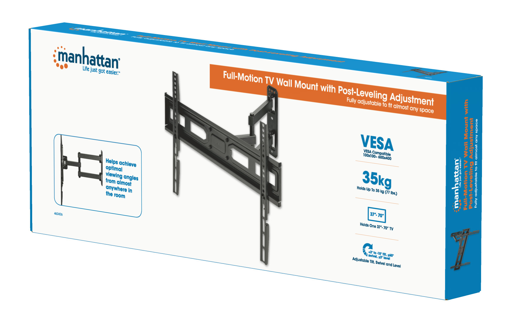 Manhattan Wall Mount for TV & Monitors (Full Motion), For screens – image 8