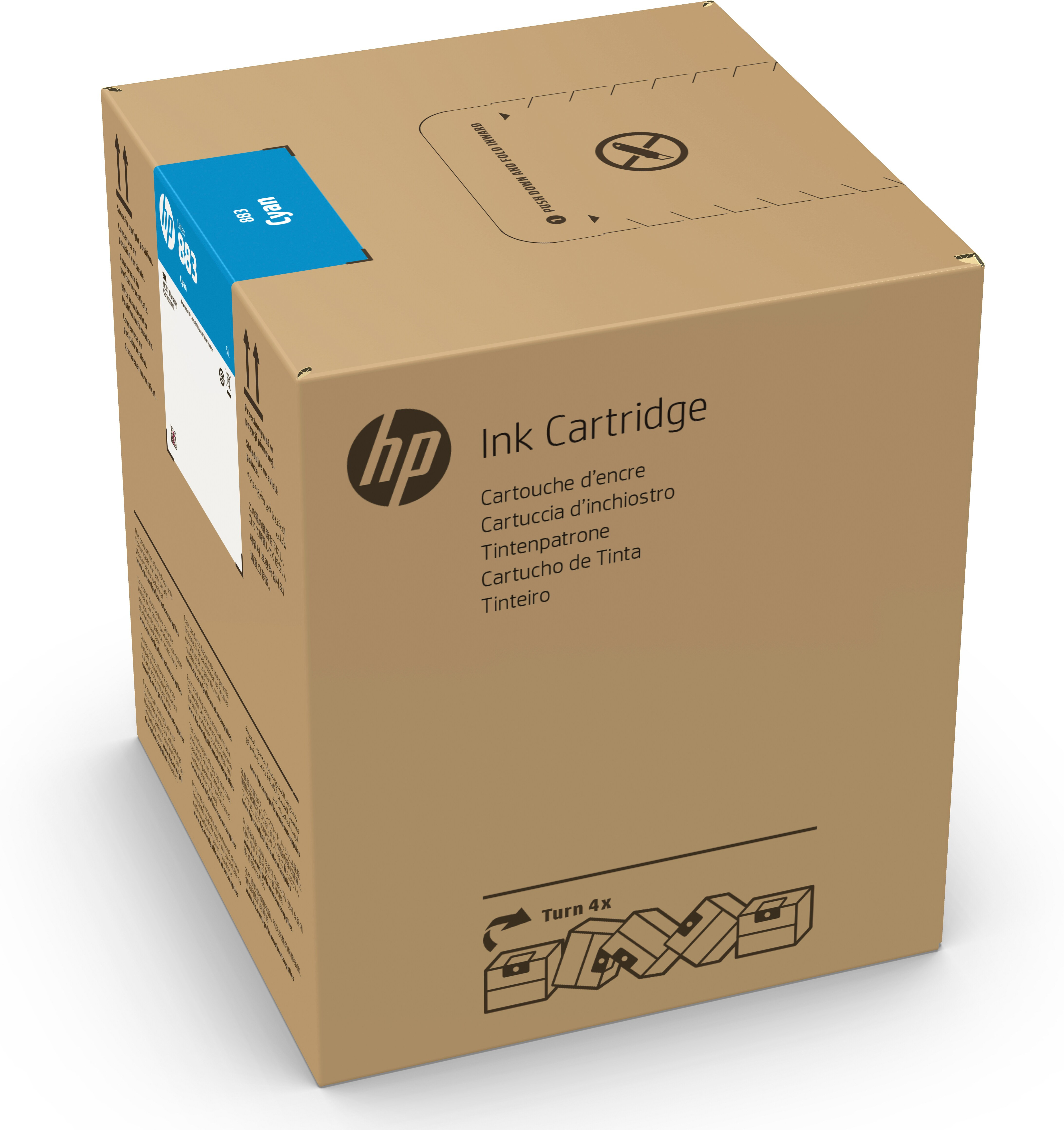 HP 883 5L CYAN LATEX INK CARTRIDGE