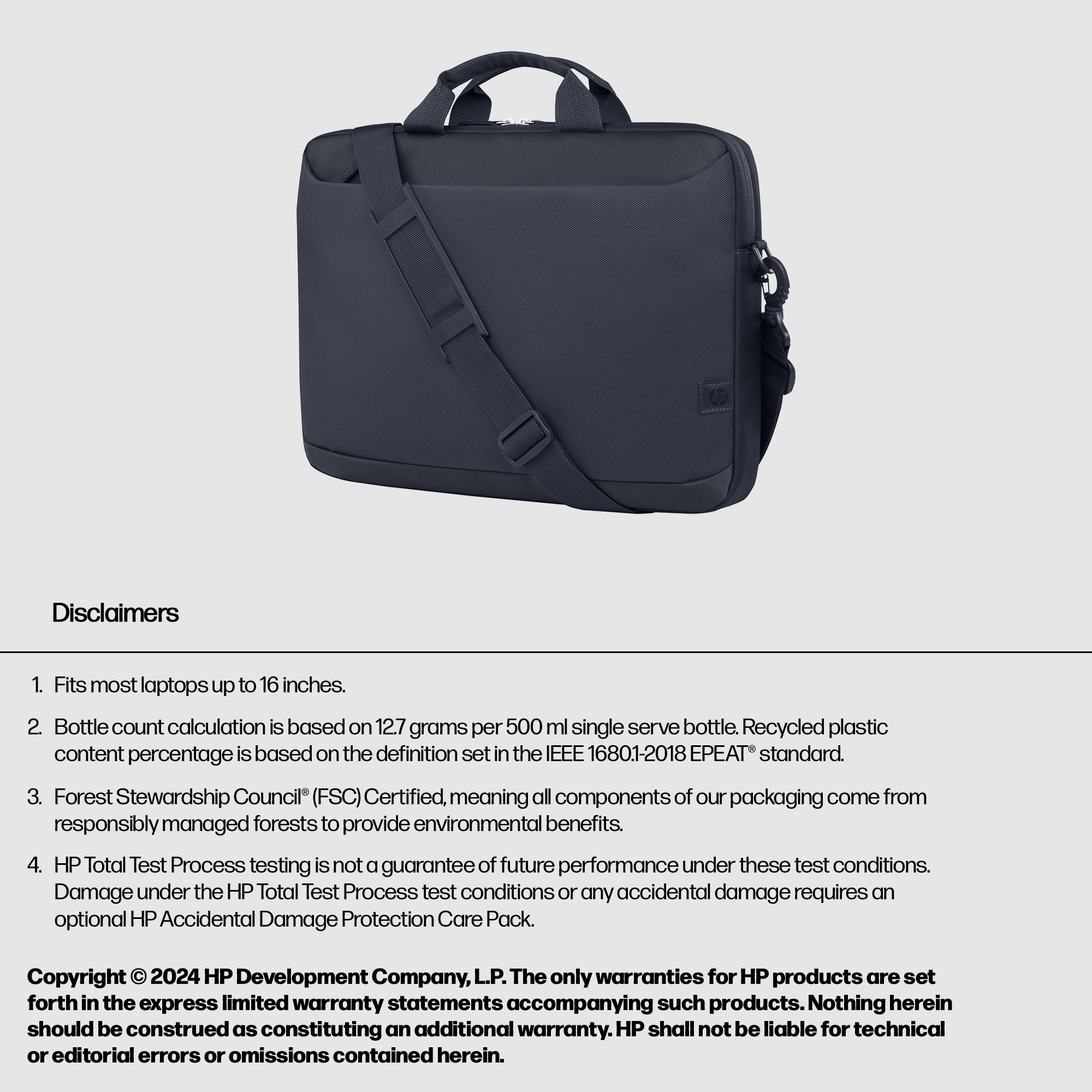 HP Everyday 16 Odyssey Gray Laptop Briefcase – image 5