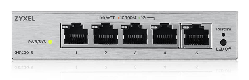 Zyxel GS1200-5V3 5-Port Gigabit web / smart managed Switch