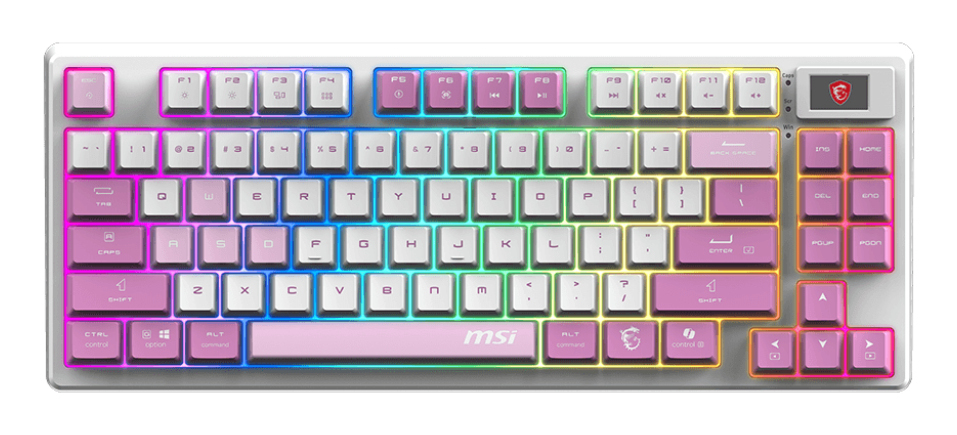 MSI FORGE GK600 TKL Wireless Hot-Swappable Mechanical Keyboard Violet