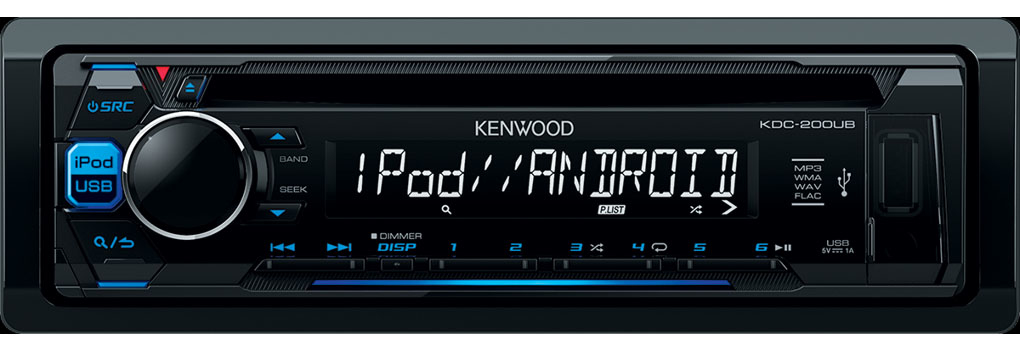 Kenwood KDC-200UB car media receiver Black – image 1