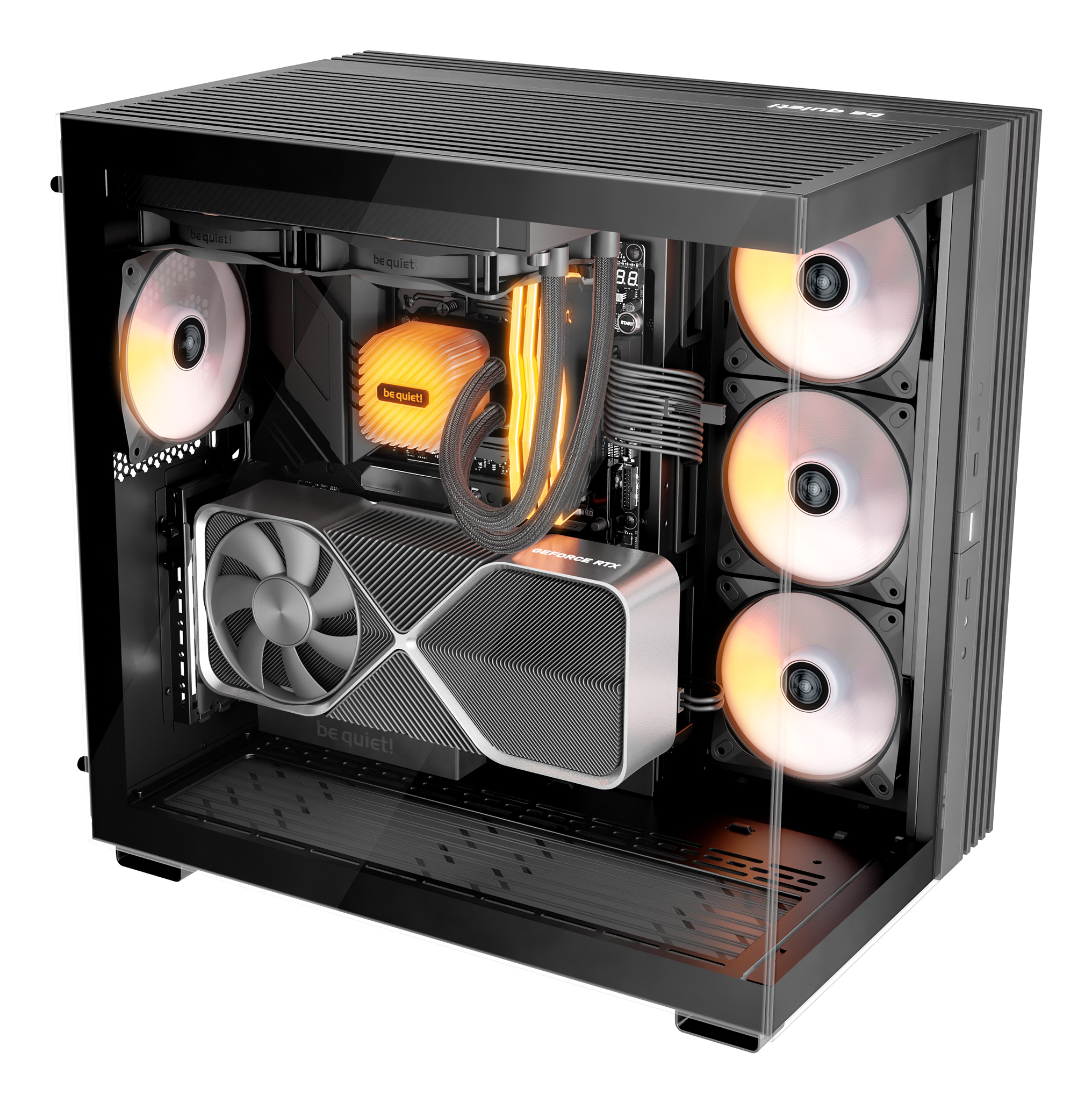 Gabinete Gamer be quiet! LIGHT BASE 600 DX Black - Media Torre - ATX/M-ATX/Mini-ATX - Panel Lateral - Negro - BGW65