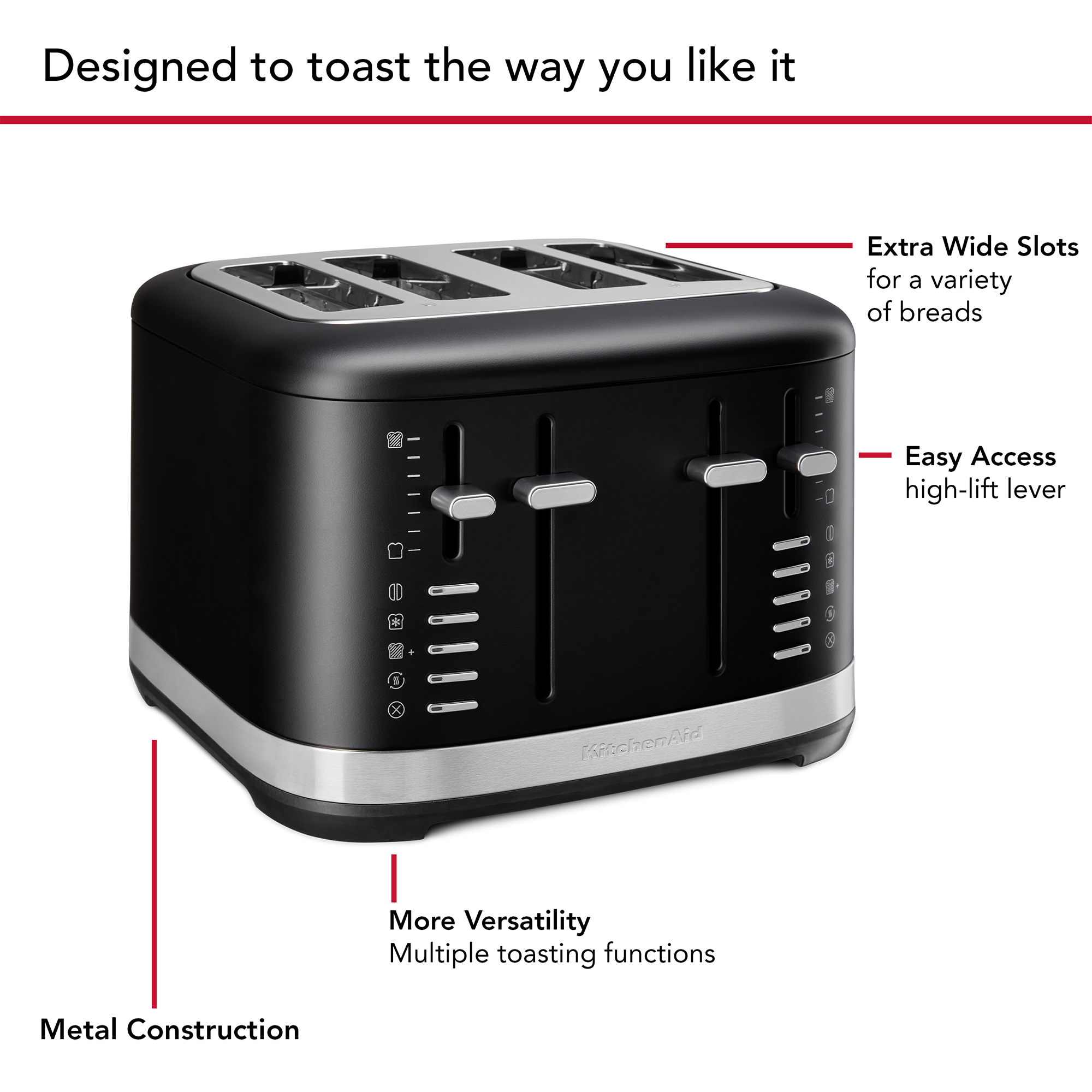 KitchenAid 5KMT4109BBM toaster 7 4 slice(s) – image 2