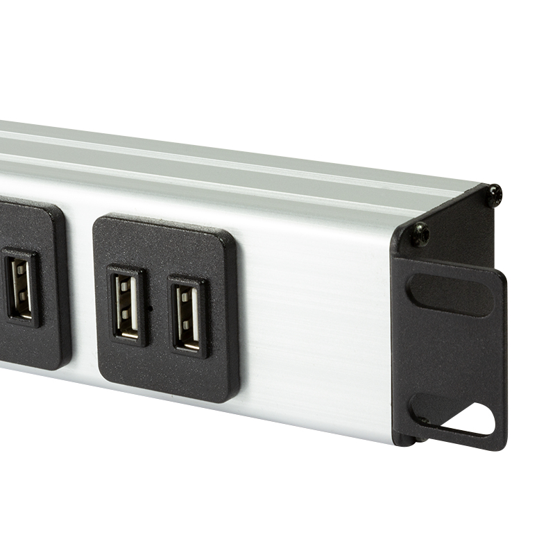 LogiLink PDU8U02 power distribution unit (PDU) 0 AC outlet(s) Black, Silver – image 2