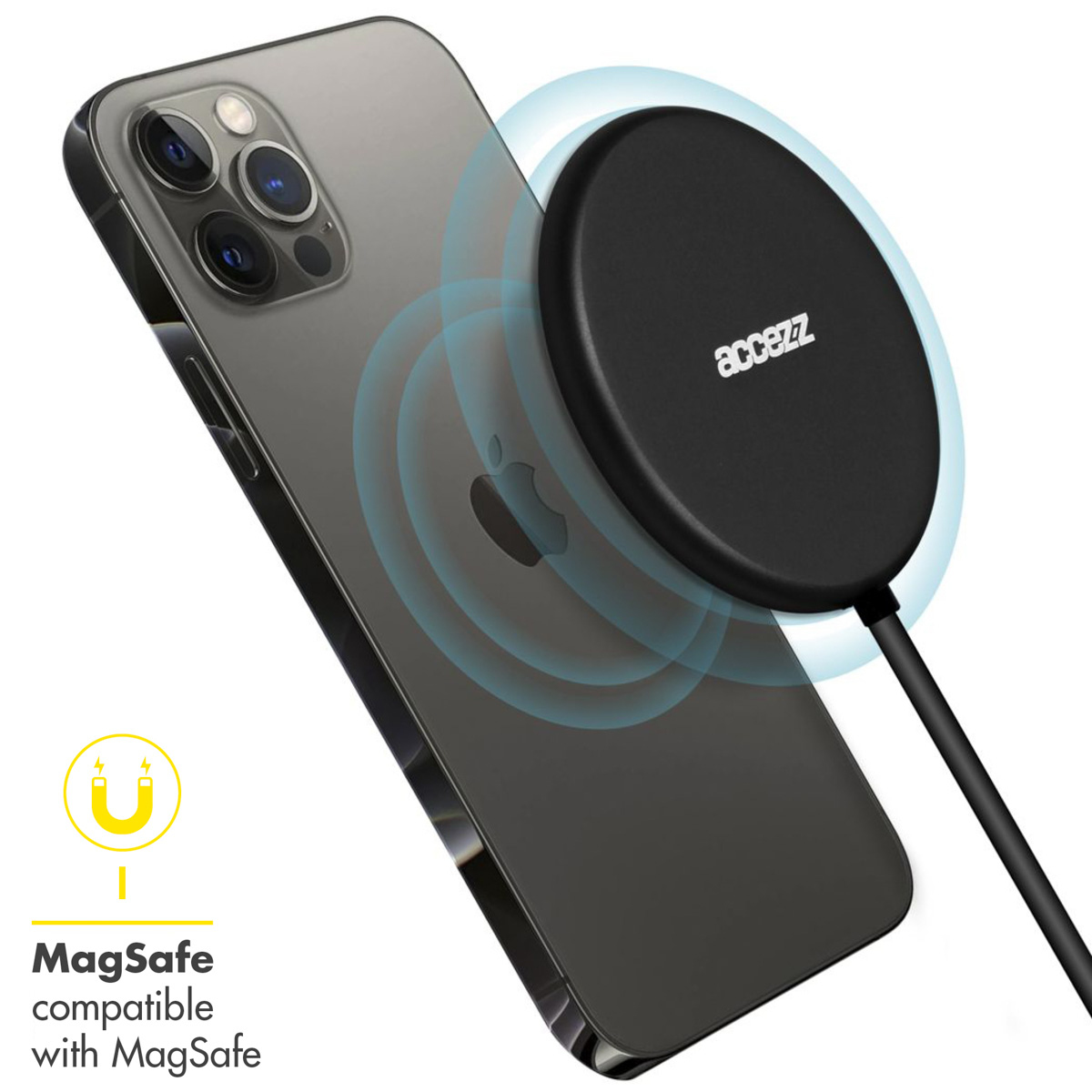 Accezz WIRELESSCHARGER50252701 mobile device charger Smartphone Black USB Wireless charging Fast charging Indoor – image 5
