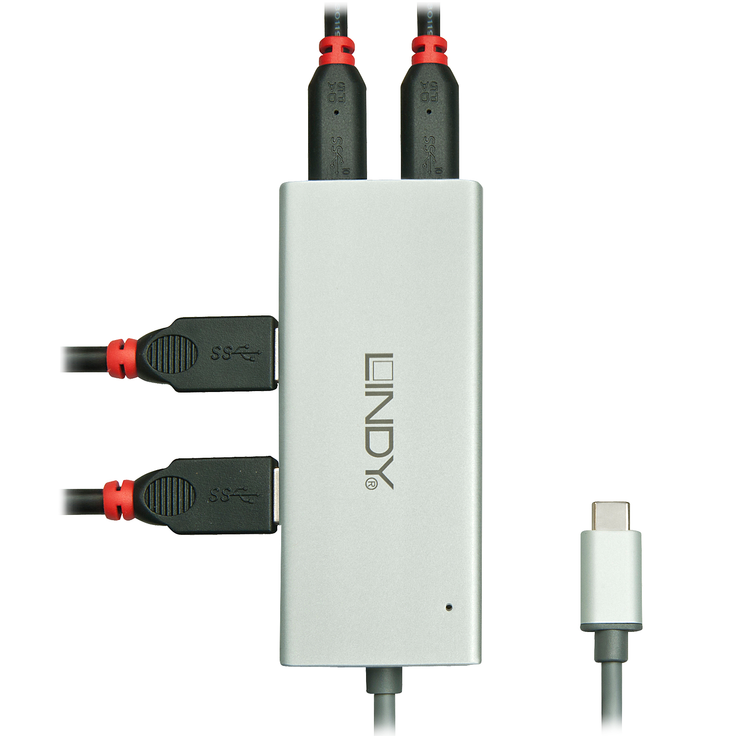 Lindy 43091 interface hub USB 3.2 Gen 1 (3.1 Gen 1) Type-C 5000 Mbit/s – image 2