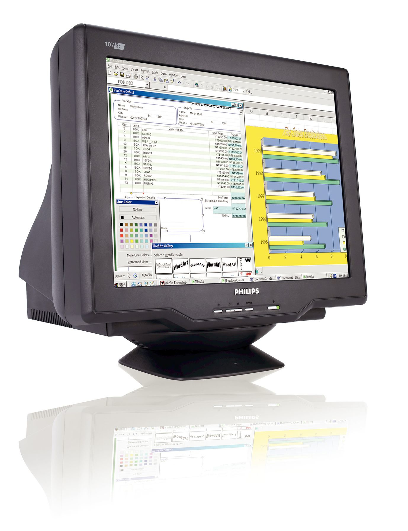 107S96/93 monitor CRT
