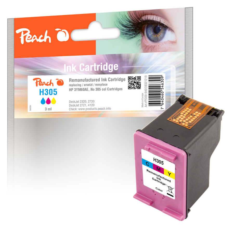Peach H305 ink cartridge 1 pc(s) Compatible Standard Yield Cyan, Magenta, Yellow