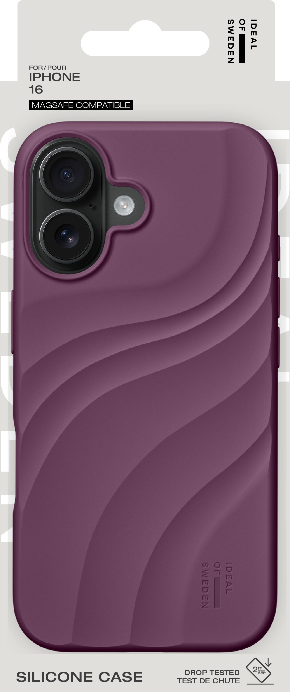 iDeal of Sweden Soft Swirl Silicone Case MagSafe iPhone 16 Velvet Plum – image 5