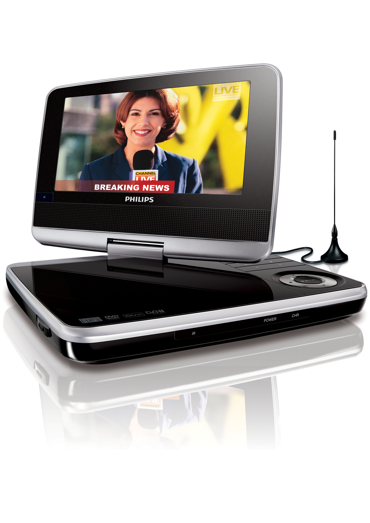 Philips PET745 17.8 cm (7") 480 x 234 pixels Black, Silver – image 3