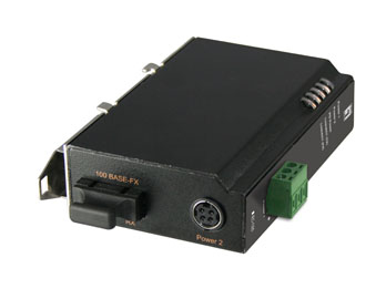 LevelOne 10/100 Industrial Media Converter w/ 30W PoE PSE, SC SM 20KM -10 ~ 60C