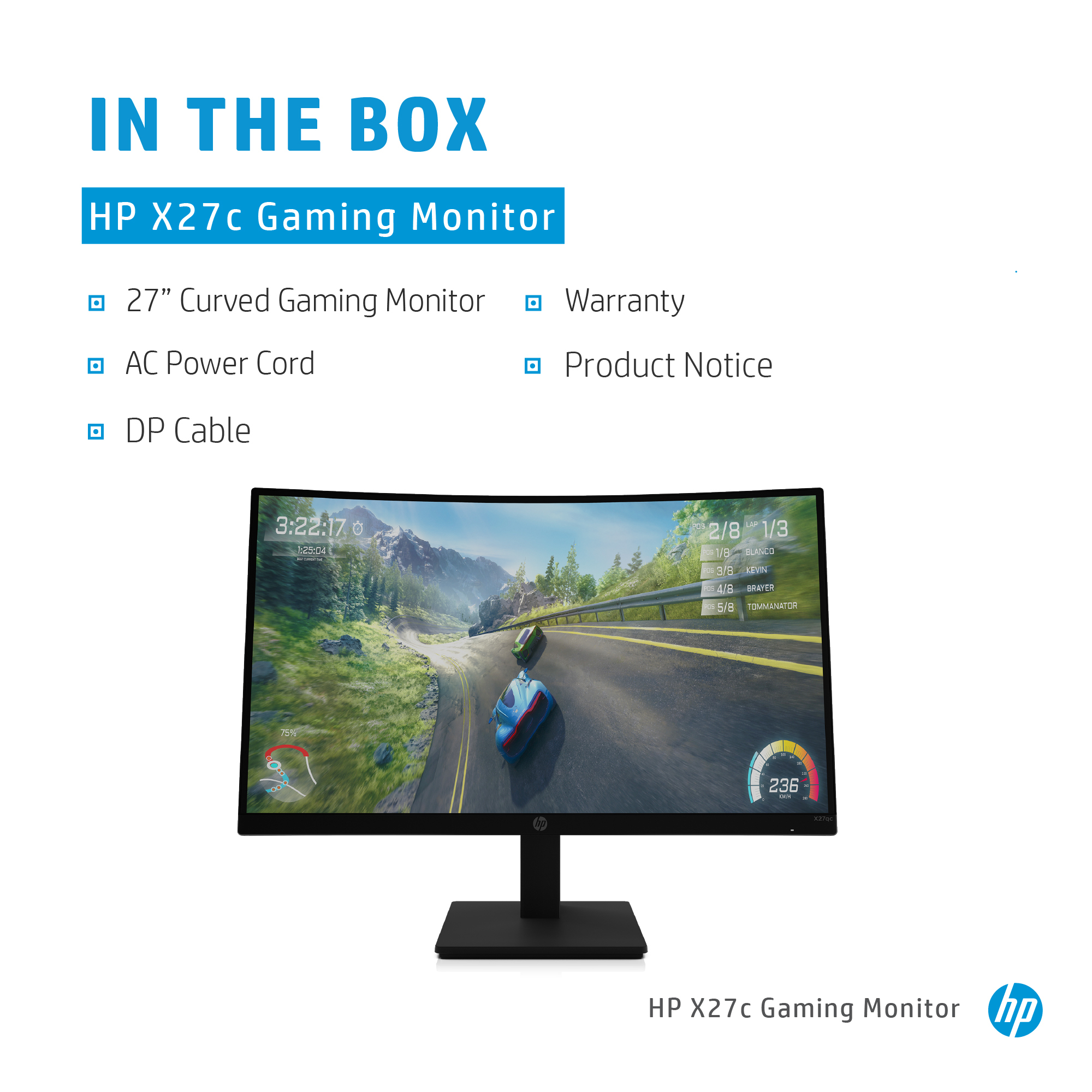 HP X27c computer monitor – image 7