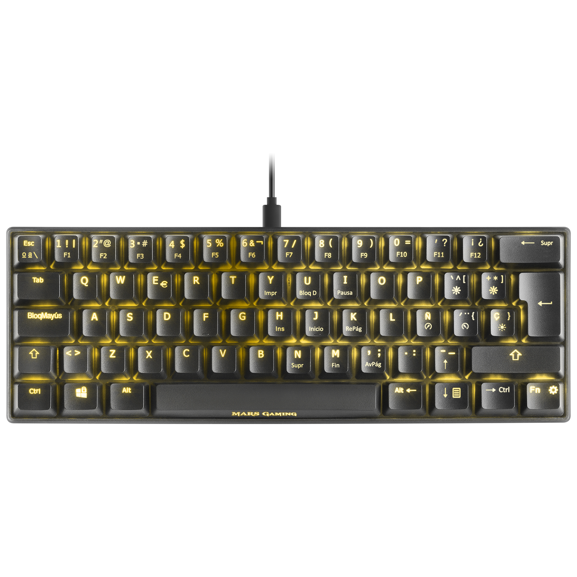Mars Gaming MKMINIRPT Ultra-Compact Mechanical Keyboard Full RGB Chroma Switch OUTEMU PRO Red Black Portuguese Language – image 7