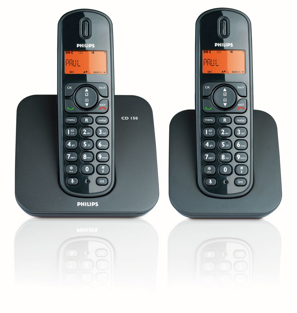 Philips Perfect sound CD1502B/22 telephone DECT telephone Caller ID Black