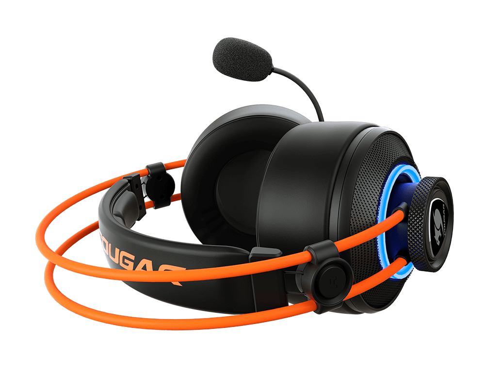 COUGAR 3H700U50C.0004 headphones/headset Wired Head-band Gaming Black, Orange – image 2