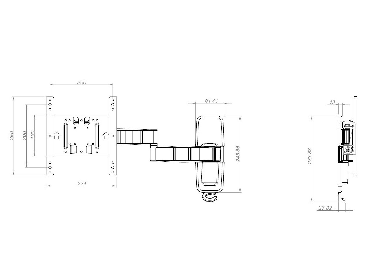 Multibrackets M VESA Flexarm Tilt & Turn III Small – image 2