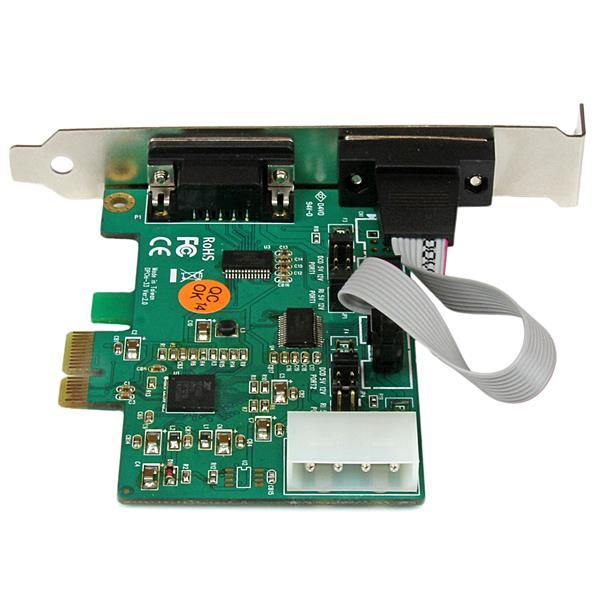 StarTech.com 2 Port Industrial PCI Express (PCIe) RS232 Serial Card w/ Power Output and ESD Protection – image 4
