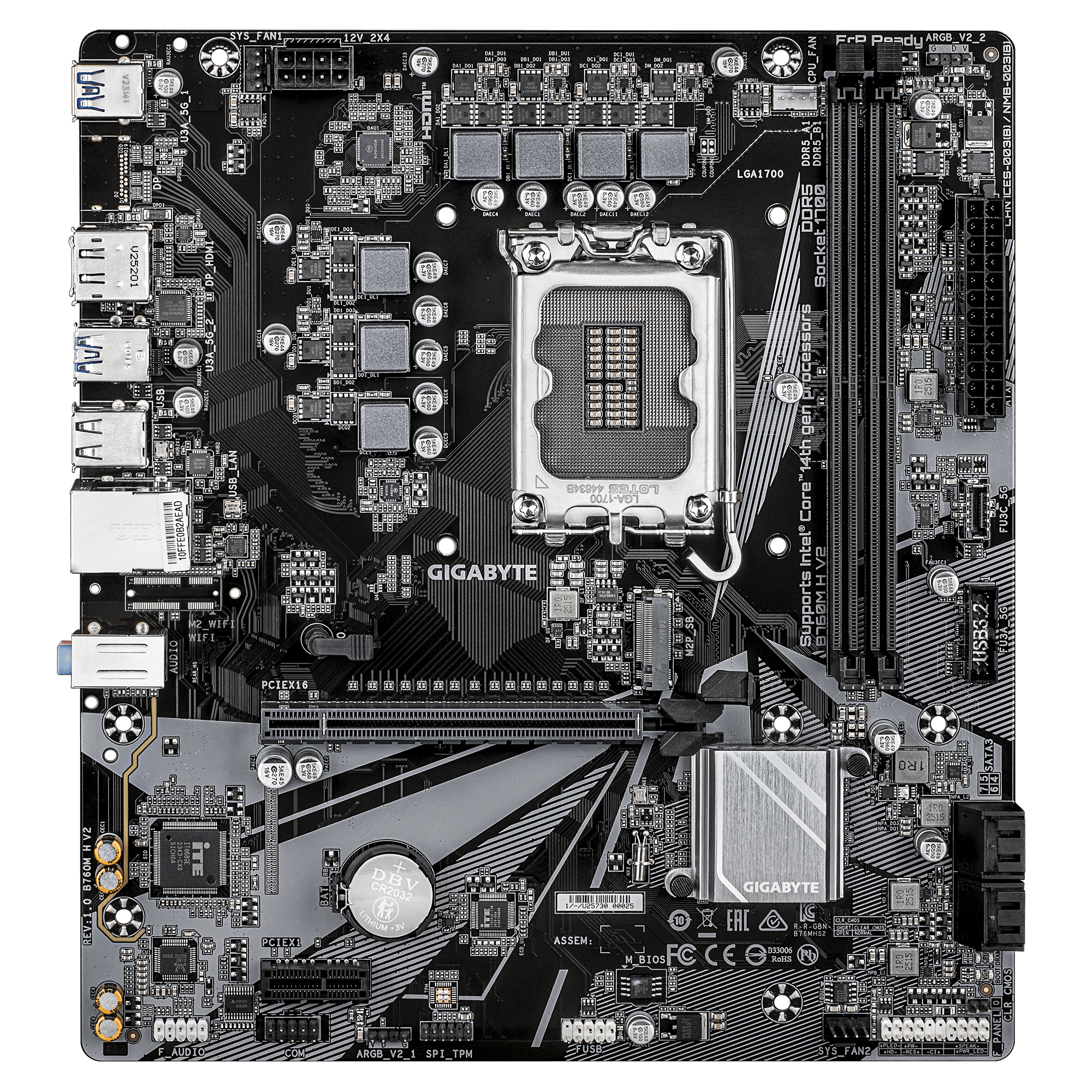 Gigabyte B760M H V2                (B760,S1700,mATX,DDR5