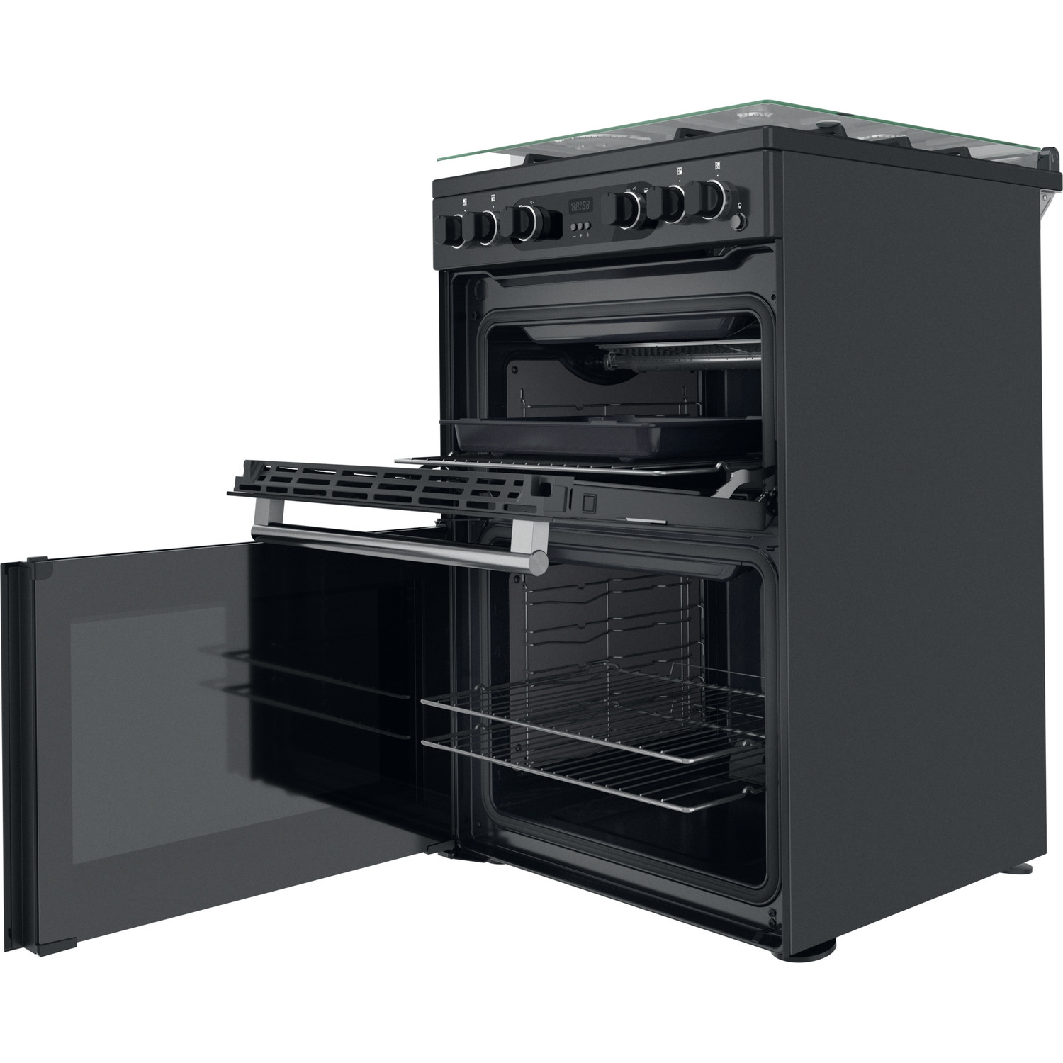 Hotpoint CD67G0C2CAUK cooker Freestanding cooker Gas Black – image 4