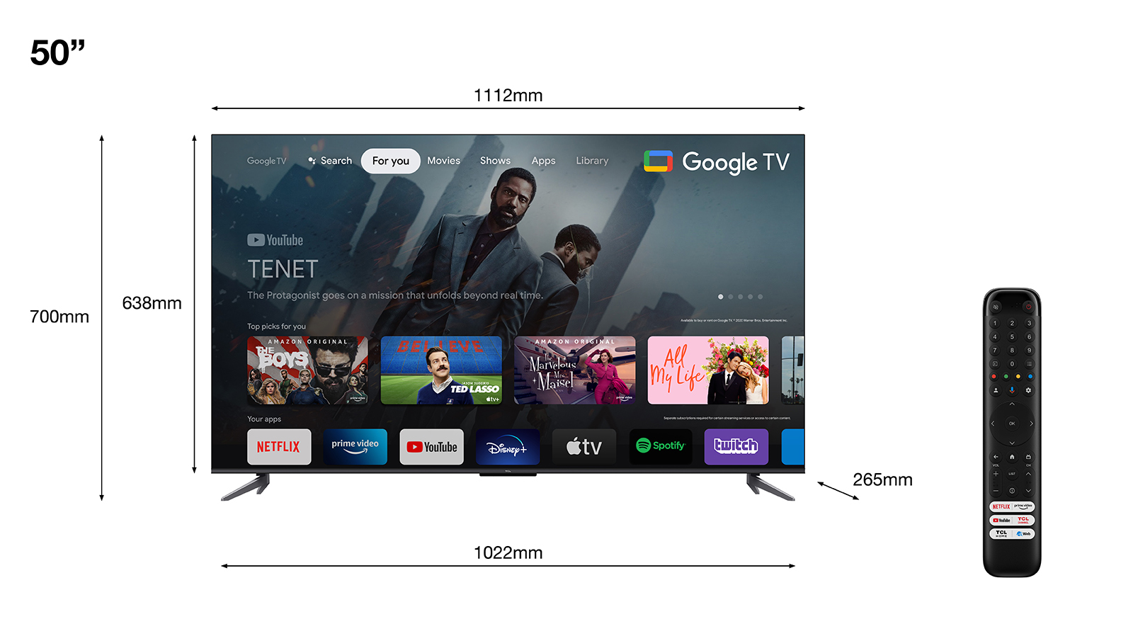 Téléviseur LED TCL 50C649 126 cm UHD 4K Quantum Dots — photo 2