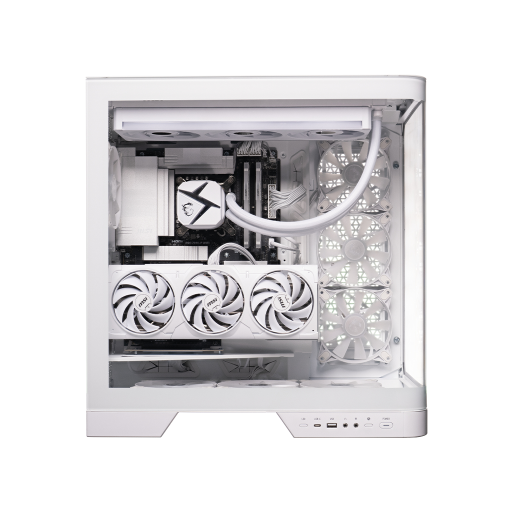 MSI MEG Vision Vision ZS 9NVV-2080US AMD Ryzen™ 9 9950X3D 32 GB DDR5-SDRAM 2 TB SSD NVIDIA GeForce RTX 5080 Windows 11 Home Desktop PC White image 6