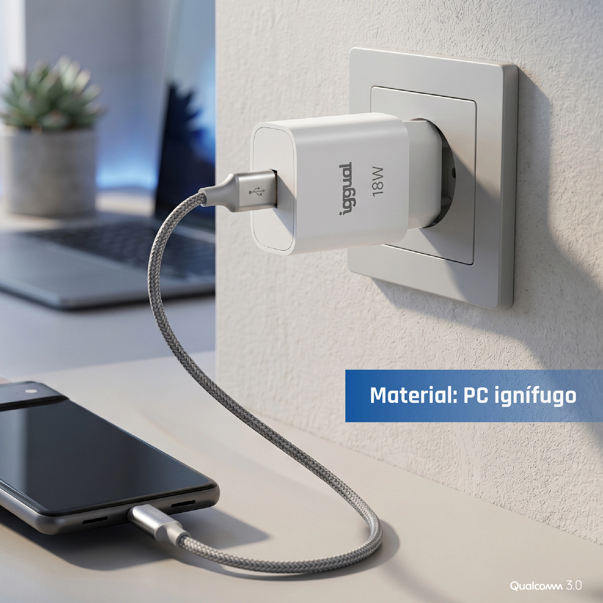 iggual IGG317174 mobile device charger Universal White USB Fast charging Indoor – image 5