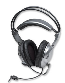 Manhattan 171274 headphones/headset Wired Head-band Gaming Silver