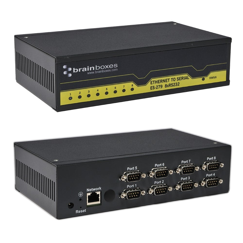 Brainboxes ES-279 8 Port RS232 Ethernet to Serial Adapter – image 1