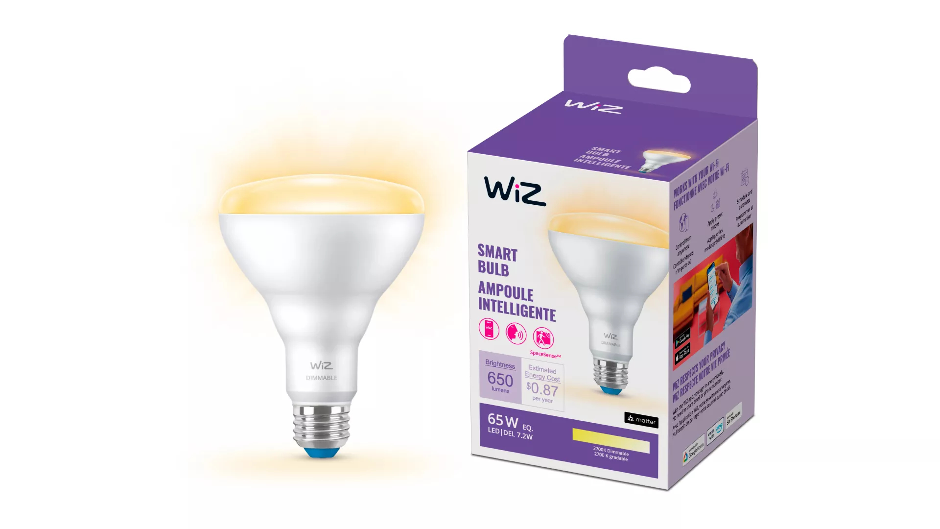 WiZ 046677603601 smart lighting Smart bulb Wi-Fi/Bluetooth – image 2