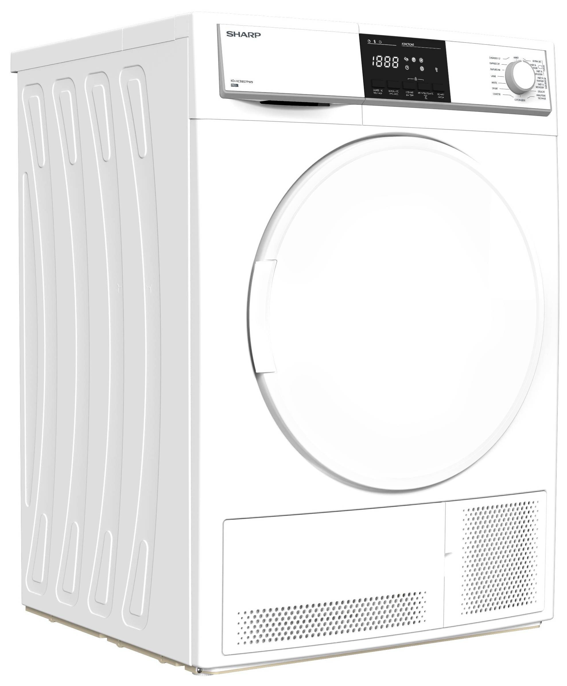 Sharp KD-HCB8S7PW91 tumble dryer Freestanding Front-load – image 2