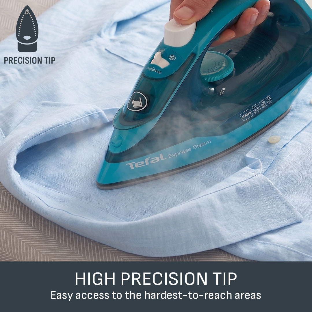Tefal Express Steam FV2870G0 Steam Iron - Teal – image 6