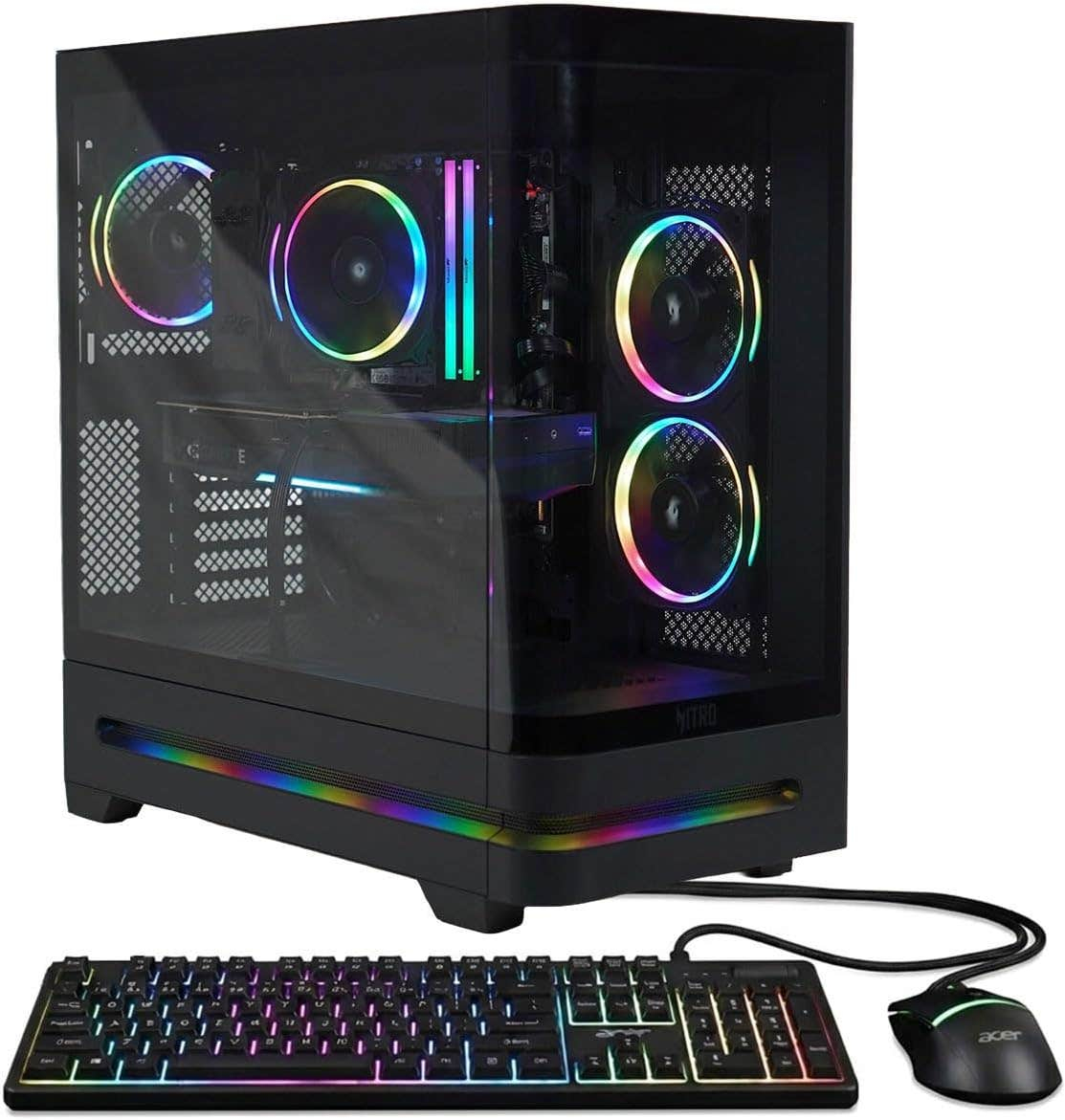 Acer N85-100-UR37 AMD Ryzen™ 9 9900X 16 GB DDR5-SDRAM 1 TB SSD AMD Radeon RX 9070 XT Windows 11 Home Desktop PC Black image 1