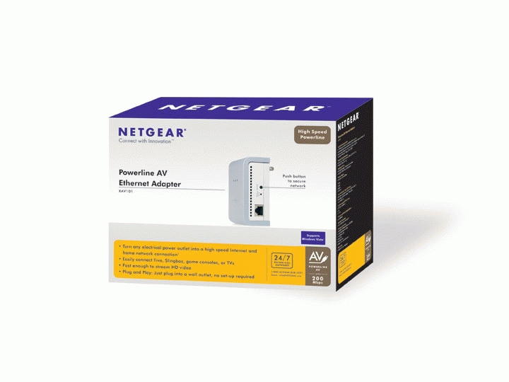 NETGEAR 200 MBit/s Powerline AV Ethernet Homeplug – image 2