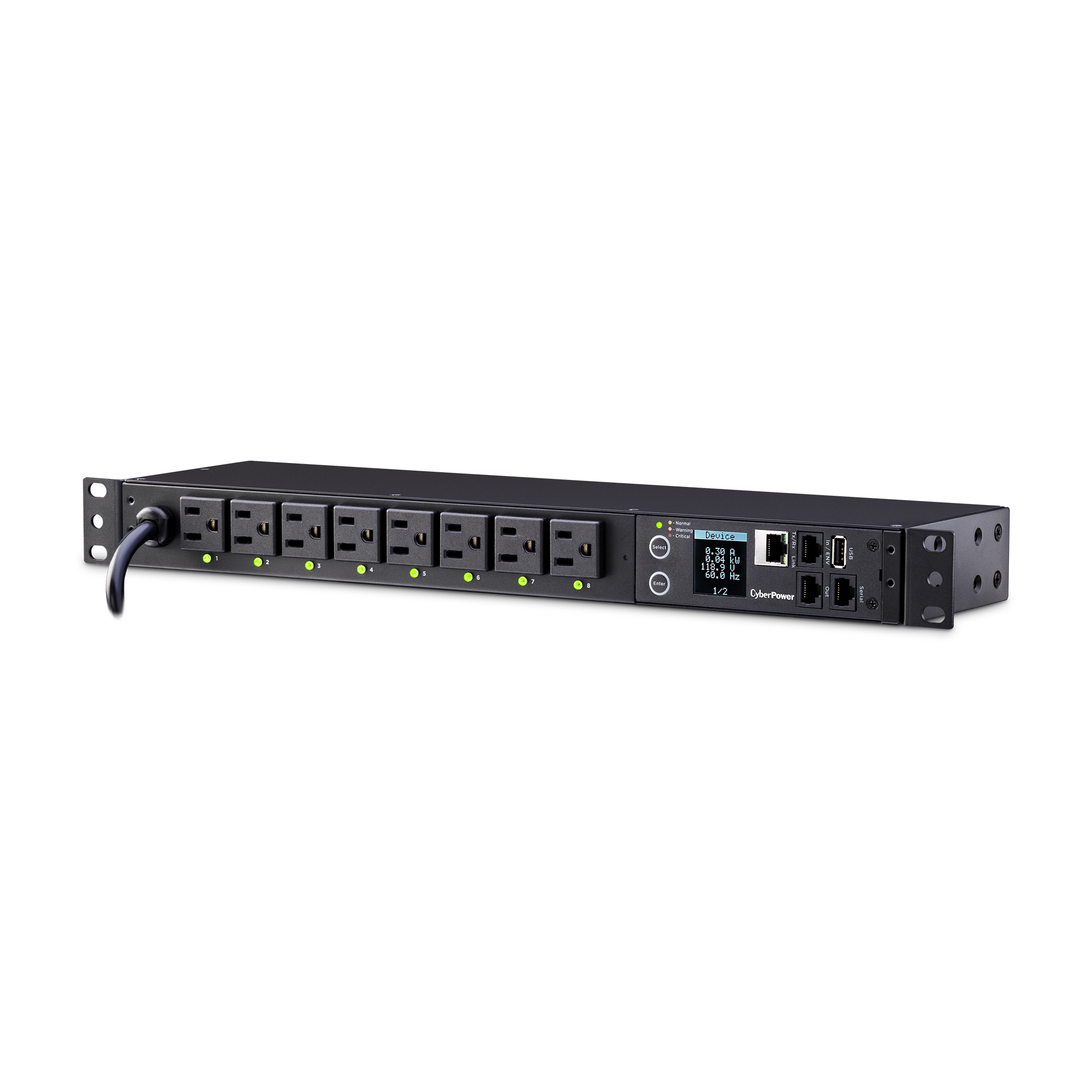 CyberPower PDU41001 power distribution unit (PDU) 8 AC outlet(s) 1U Black – image 3
