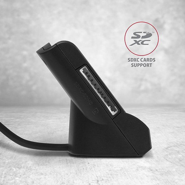 Axagon CRE-SM2 Universal desktop USB contact Smart / ID and SD / microSD / SIM card reader. – image 6