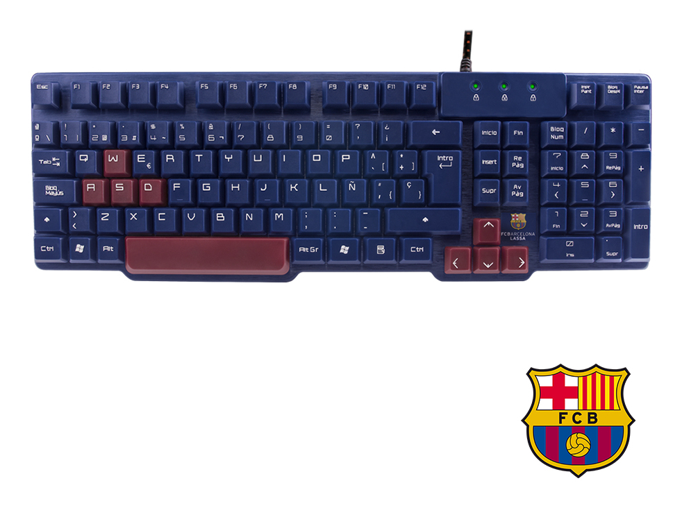 Mars Gaming MCPCHAMPIONBC keyboard Mouse included USB QWERTY Spanish Bordeaux, Navy – image 2