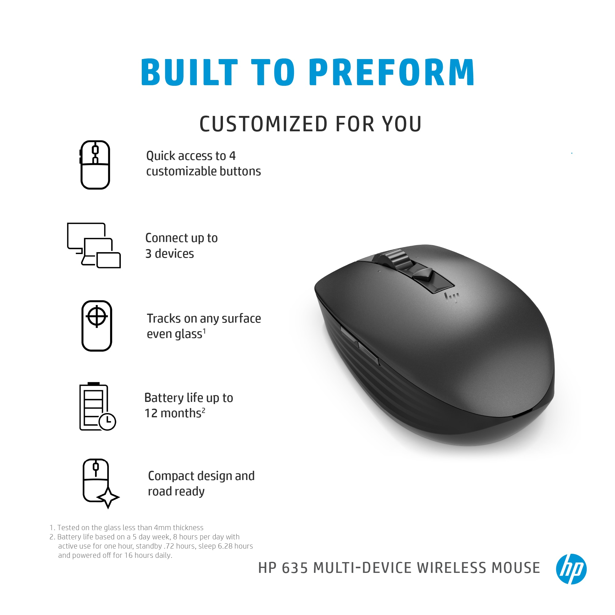 HP 635 Multi-Device Wireless Mouse – image 3