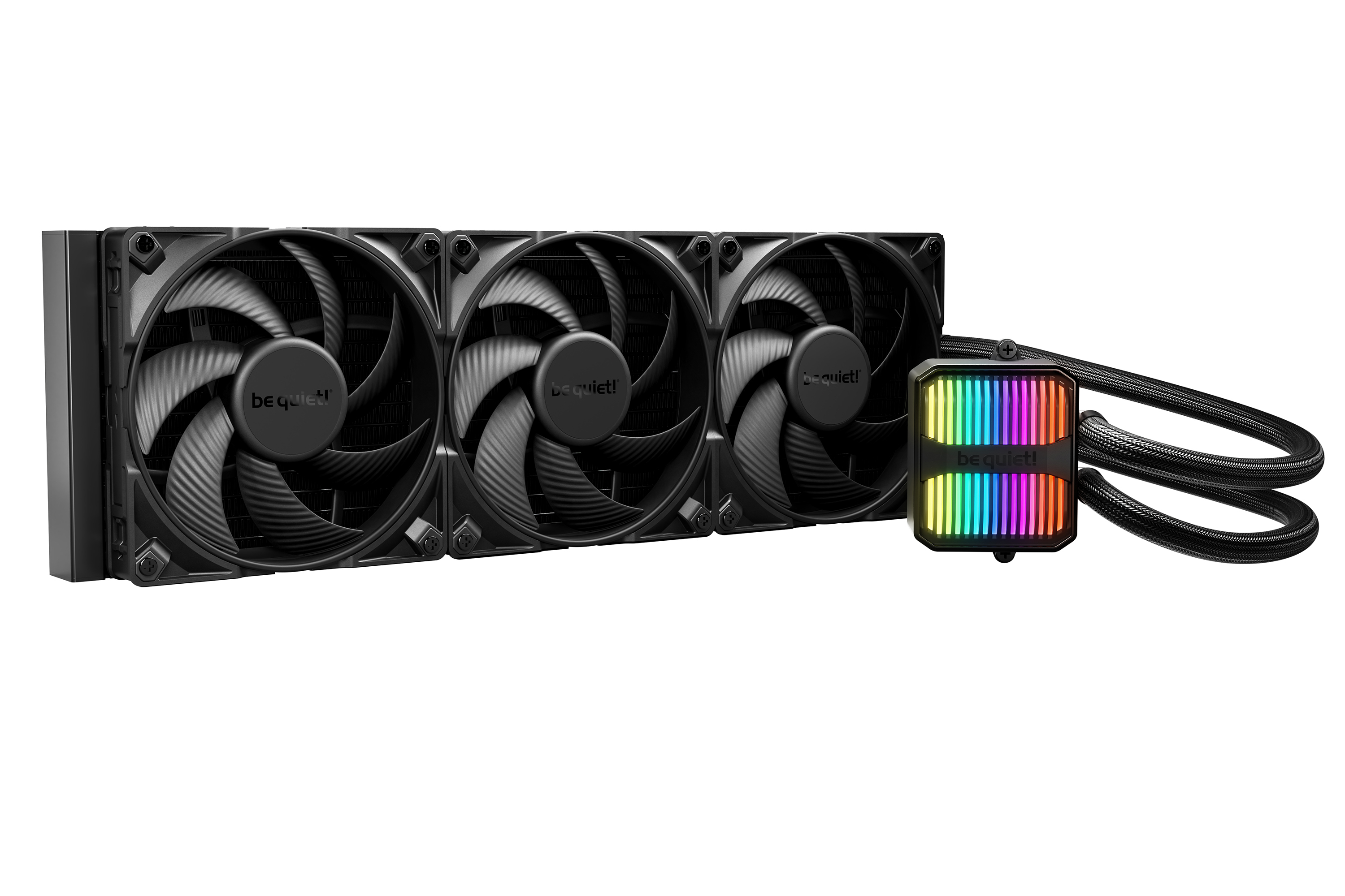 Be Quiet! Silent Loop 3 420mm ARGB Liquid CPU Cooler, 3-Chamber Pump, Large Fin Area, Silent Wings 4 PWM Fans, Black