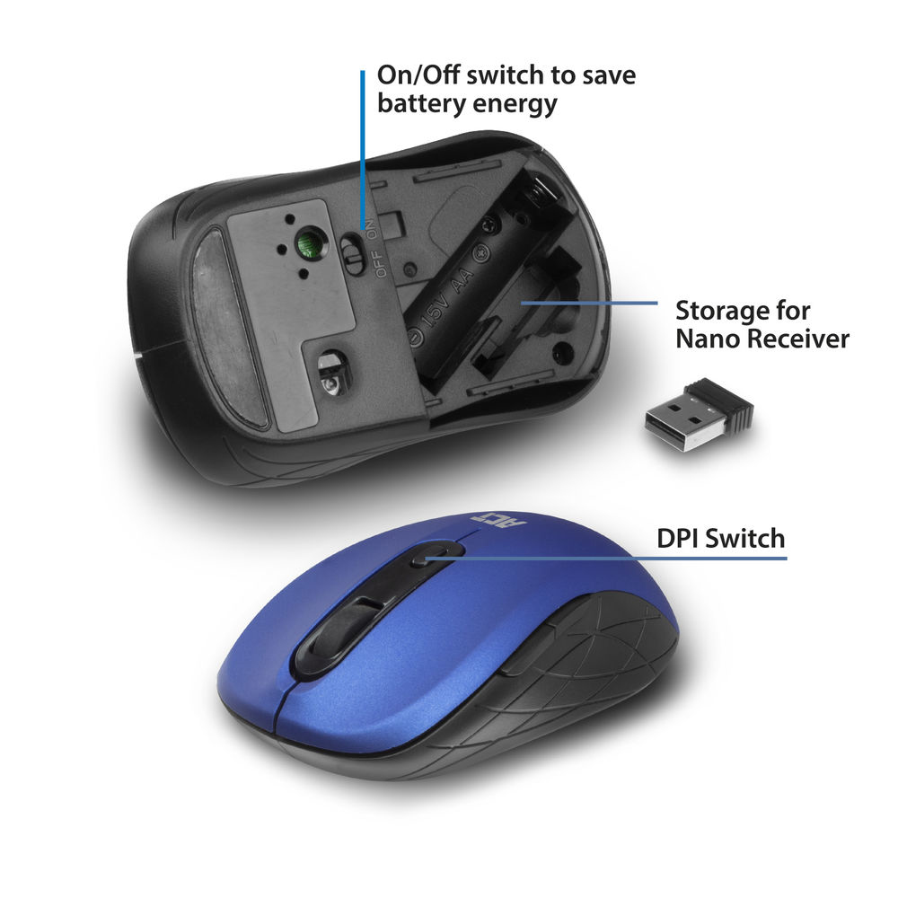 ACT Wireless Mouse 1600 DPI – image 2