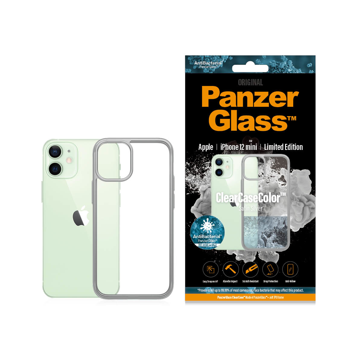 PanzerGlass ® ClearCaseColor™ iPhone 12 mini - Satin Silver Limited Edition – image 4