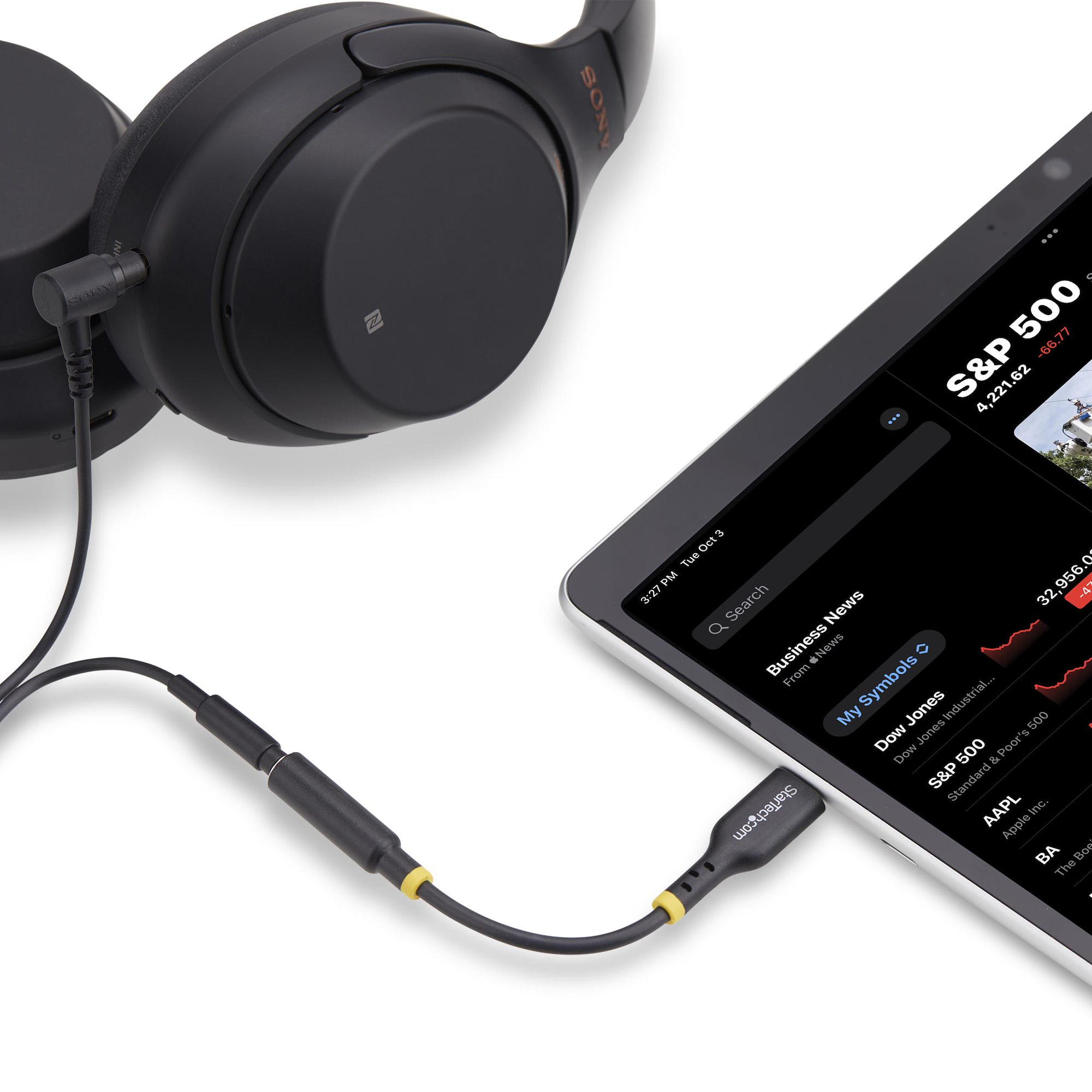 صورة محول صوت USB-C إلى 3.5 ملم StarTech.com USBCAUDIO2