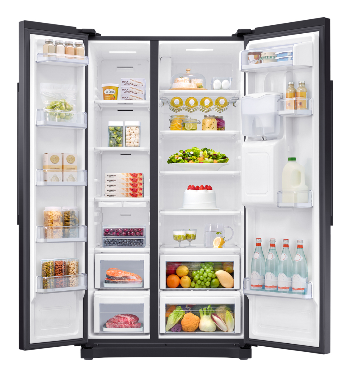 Samsung RS3000 RS52N3313BC/EU American Style Fridge Freezer with Non-Plumbed Water Dispenser - Black – image 5