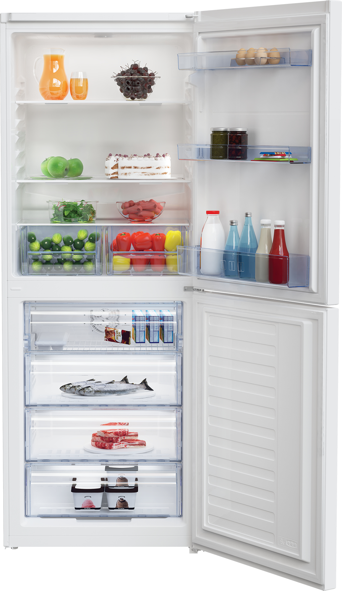Beko CFG4790W Freestanding Frost Free Fridge Freezer with Freezer Guard – image 3