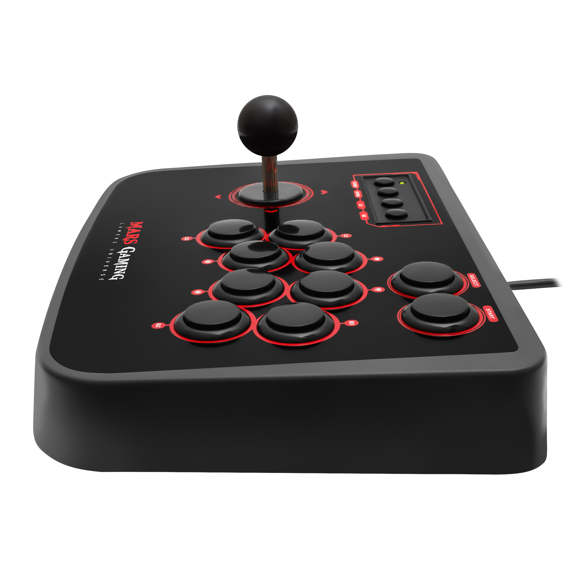 Mars Gaming MRA Gaming Controller Black, Red USB Fightstick Analogue / Digital PC, Playstation 2, Playstation 3 – image 7