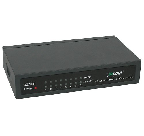 InLine 32208I network switch Black