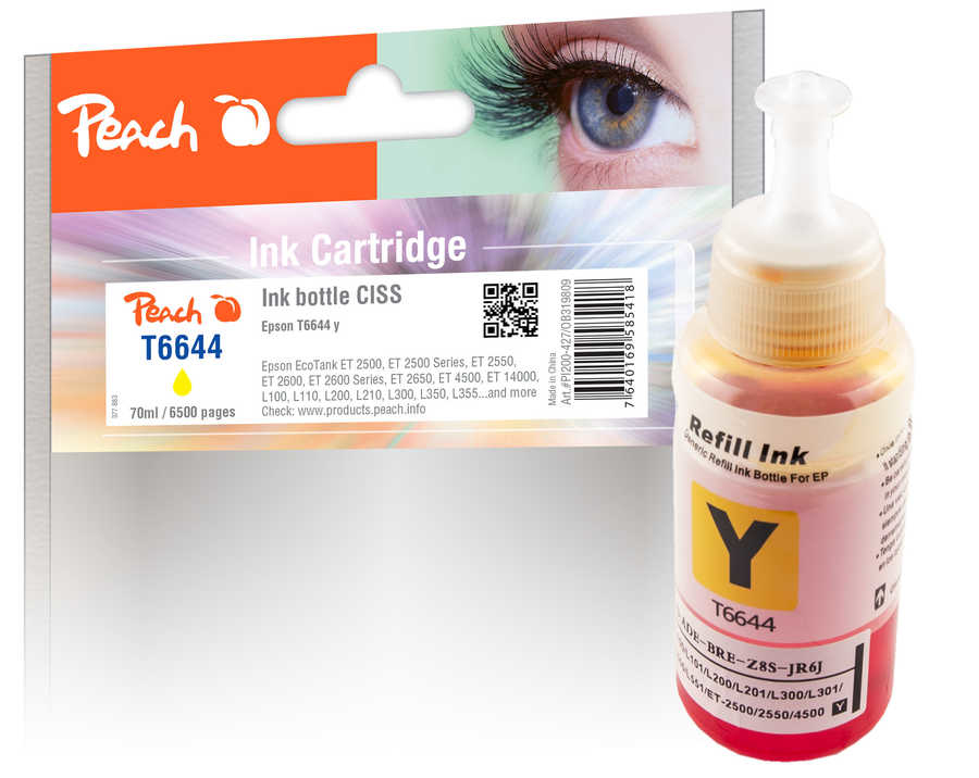 Peach 319809 ink cartridge 1 pc(s) Compatible Standard Yield Yellow