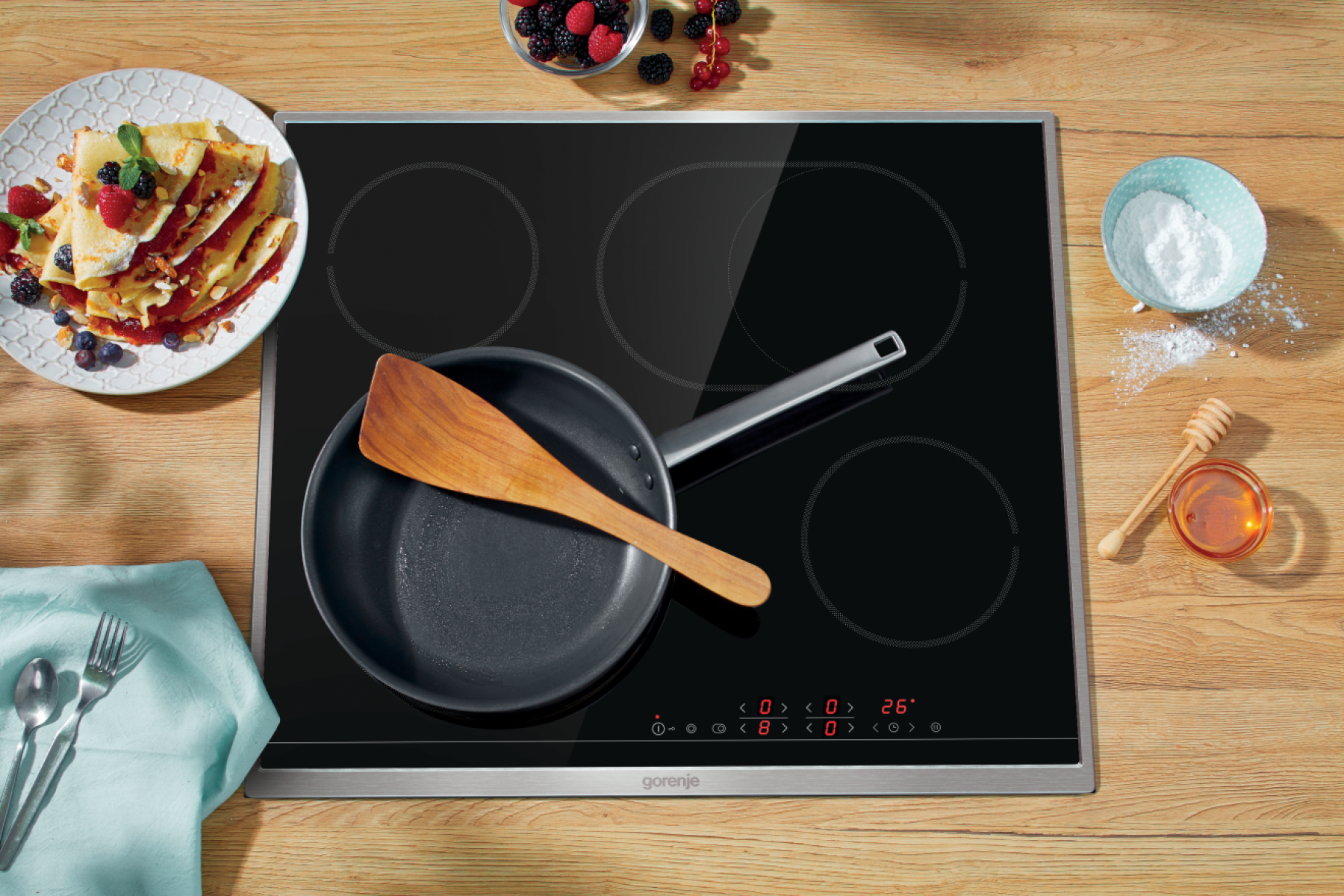 Gorenje ECT643BX Black, Stainless steel Built-in Ceramic hob 4 zone(s) – image 6